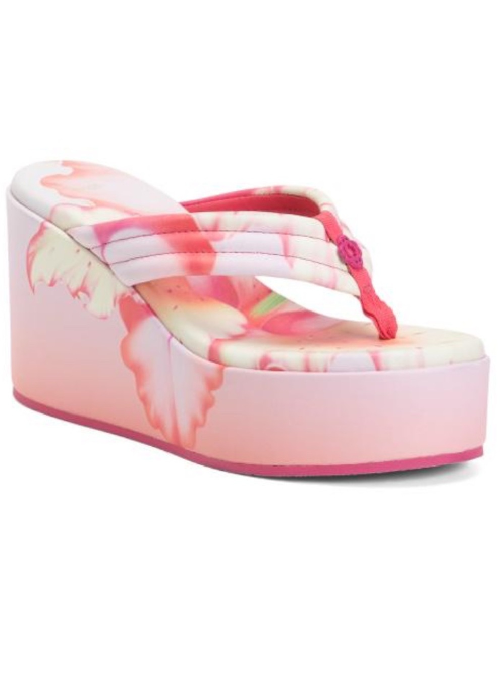 Maje Pink Floral Leather Mules